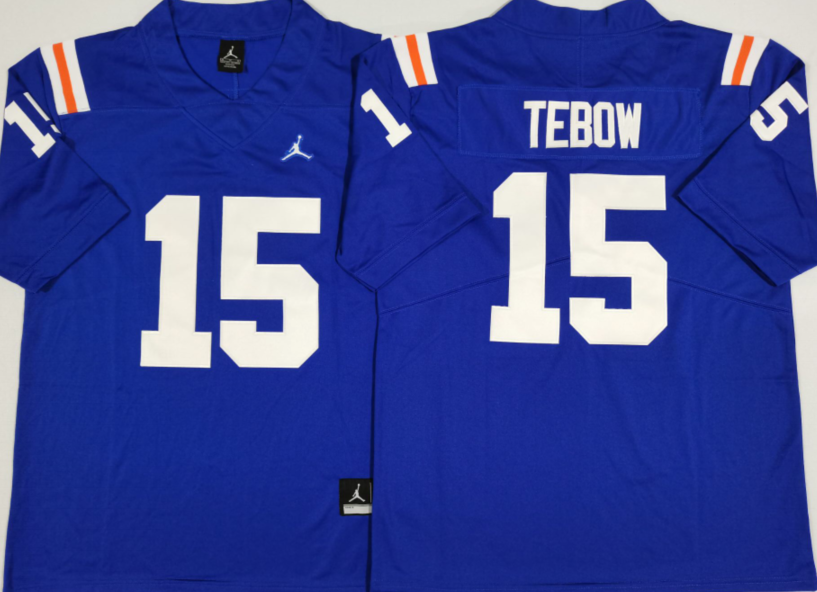 Men's Florida Gators Tim Tebow #15 Royal Jersey